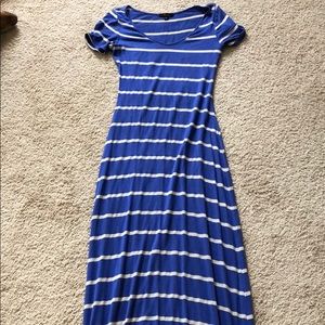 Royal blue striped dress